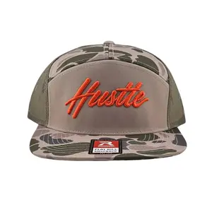 Hustle, 3D Puff Embroidered Richardson Hat