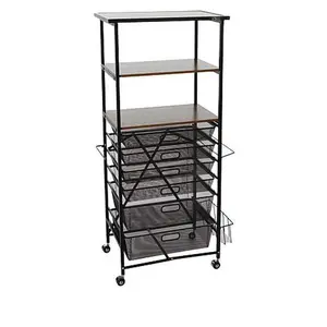 Origami 2-Tier Craft and Hobby Cart with Attachments