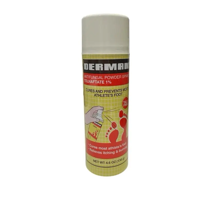 Derman Foot Powder Spray for the Treatment of Athlete's Foot, 4.6 Oz each, Daily Fungus