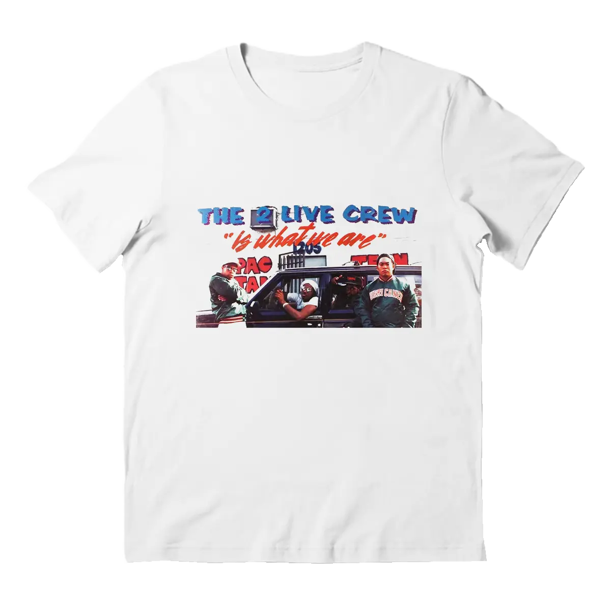 The 2 Live Crew Band White Short Sleeve T-shirt, Music Tee, Cotton Fabric T-Shirt