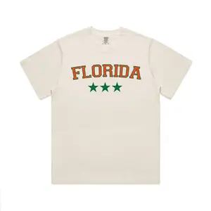 Football Relaxed Fit T-shirt, Unisex Casual Round Neck T-shirt, Jersey, Star Tee, Football Shirt, Florida, Short sleeve Top Day Graphic Loose Retro