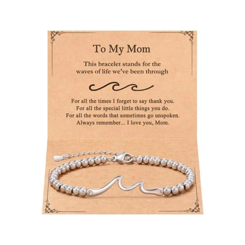 Mom Card 2 Wave Bracelet