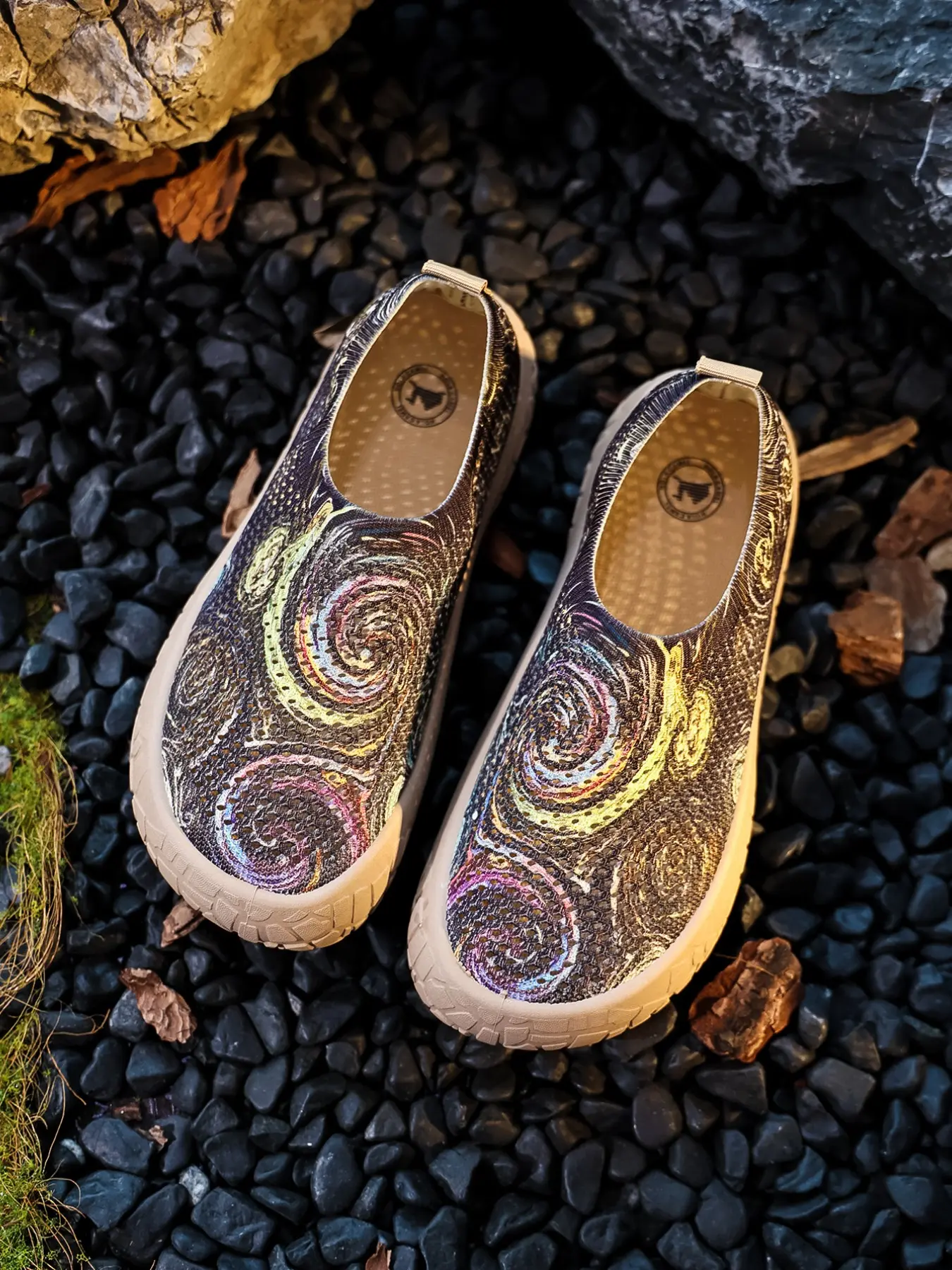 Women's Artistic Printed Slip-On Walking Shoes - Bohemian Canvas Loafers with Unique Patterns for Casual Summer Wear & Travel Footwear Slip On Flats
