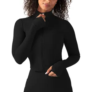 Women's Ultraluxe Full Zip Athleisure Jacket, 4-Way-Stretch, With Thumbholes
