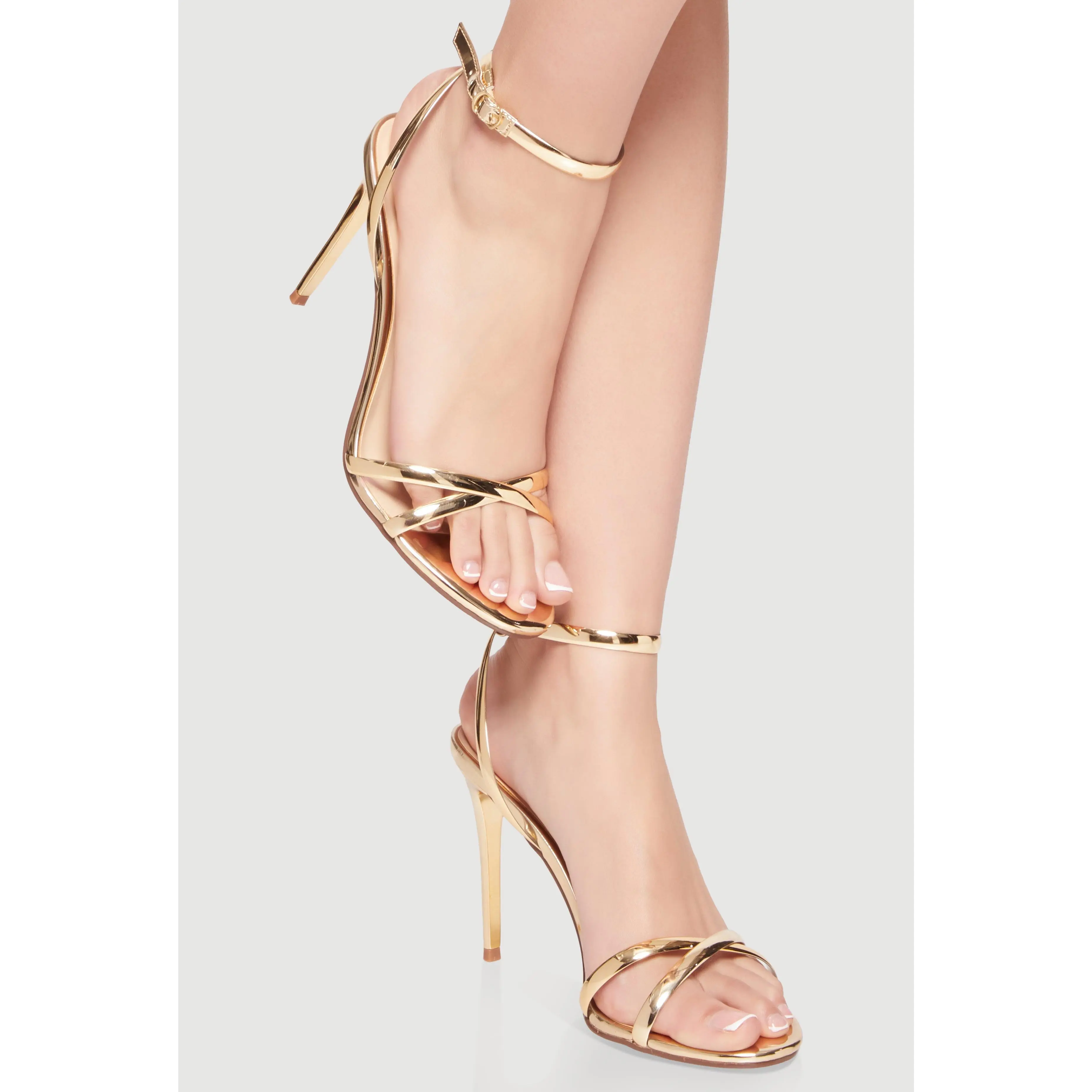Criss Cross Strap Stiletto Sandals