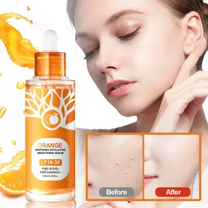 100ml - Orange Whitening Exfoliating Gentle Brightening Serum - Botanical Fibers & Jojoba Oil Formula - Gently Brightens & Refines Dull Skin - For Face Body Sensitive Skin, Radiance