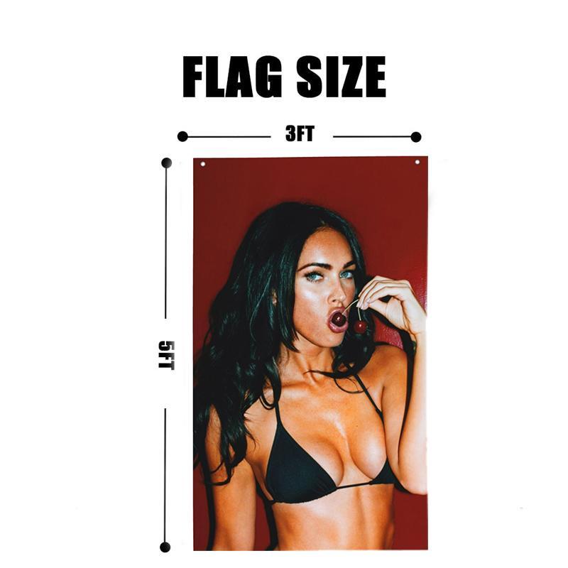 Tapestry  Megan Fox 3x5Ft Flag Tapestries Wall HangingCollege Dorm Wall Decor Room Flags Wall Art Poster Home Decor forBedroom Living Room Banne