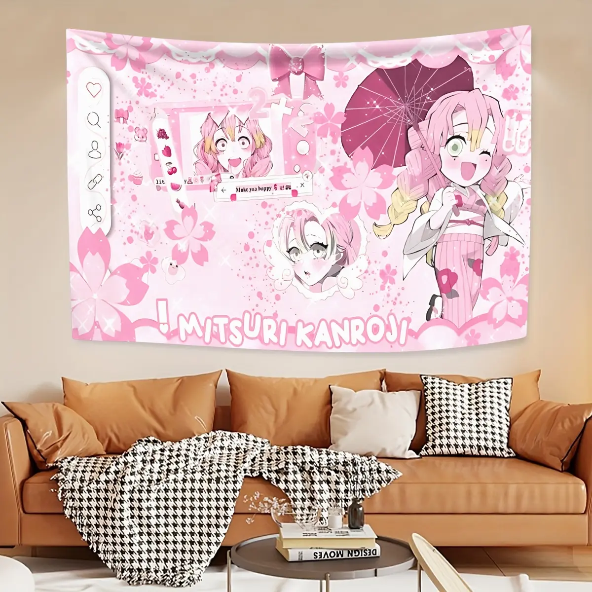MITSURI design tapestry. Suitable for all kinds of festivals, suitable for teen bedrooms, dorms, home decoration, birthday party decoration, Halloween decoration |   Gothic murals |   Durable wall hanging, Halloween decoration. Flower Pattern Tapestry