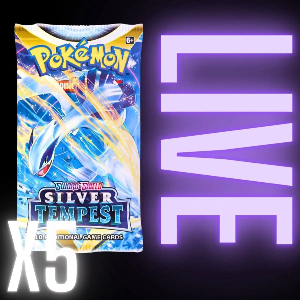5 PACK BUNDLE Pokémon Silver Tempest Booster Pack Card Game