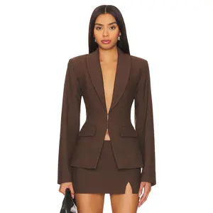 Camila Coelho Mireia Tailored Jacket in Brown