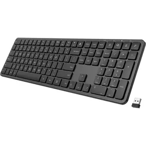2.4G USB  Keyboard Ultra Slim Full Size Keyboard with Numeric Keypad and Media Hotkey for /Desktop/PC/Laptop/Surface/ TV and Windows 11/10
