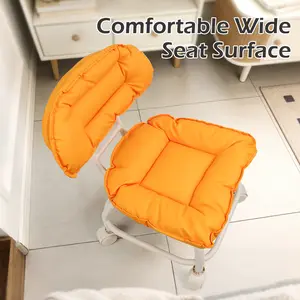 1 Count Rolling Backarest Chair, Space-Saving Compact Design