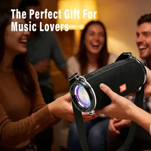 T&G 20W Peak Portable Bluetooth Speaker, Loud Wireless Outdoor Speaker with Strap, Deep Bass, FM Radio, TF/USB Support, IPX5, 24H Play, Rugged Boombox for Golf, Beach, Camping, Gifts for Men
