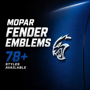 Acrylic Fender Emblems – Hellcat, TRX, Demon, Scat Pack, Trackhawk, Hawk (Pair, 3M Adhesive)