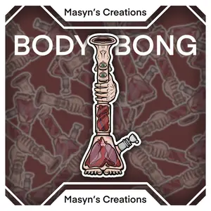 Body Bong Sticker - 420 Art, Trippy Art, Funny Stickers, psychedelic Sticker, St*ner Stickers - uv dtf