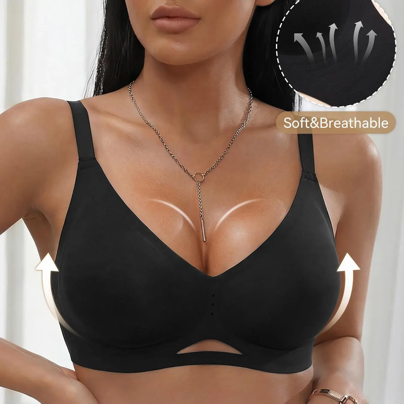 Womens Wireless Push Up Bras for Women No Underwire Seamless Full Coverage Supportive T Shirt Everyday Bras Bras No Underwire Seamless Push Up Bralette Full Coverage Comfort Bra Everyday Bra--BE1737
