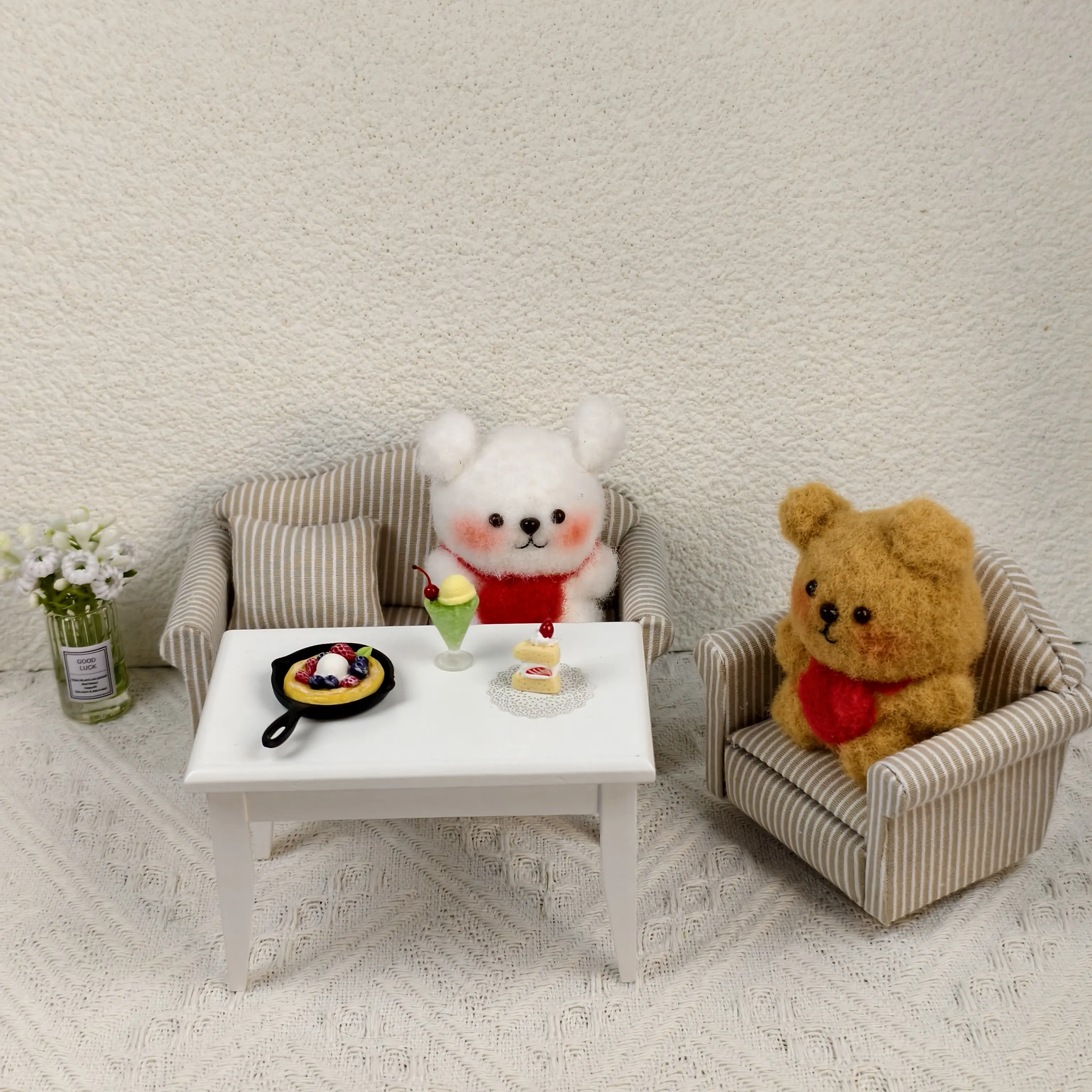 Handmade Amigurumi Crochet Dog With a Heart Plushie