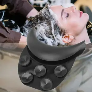 Silicone Neck Cushion Hair Wash Pillow, Comfortable Neck Rest for Spa & Shampoo Bowl, Essential Hairdressing Barber Accessory