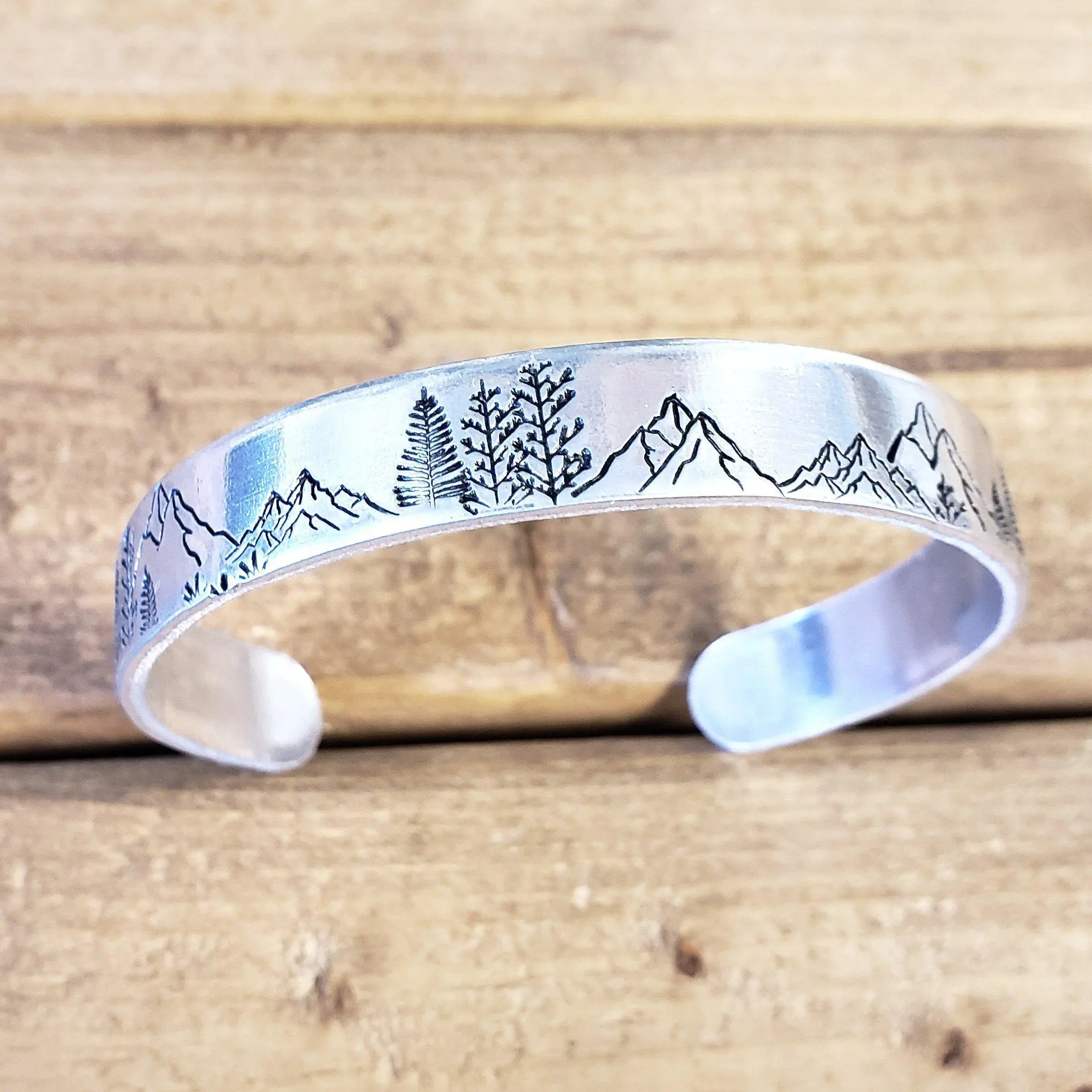 Mountain Scene Cuff Bracelet