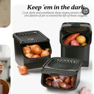 Smart Containers for keeping potatoes, onions and garlic in the best environment, so they stay fresher for longer