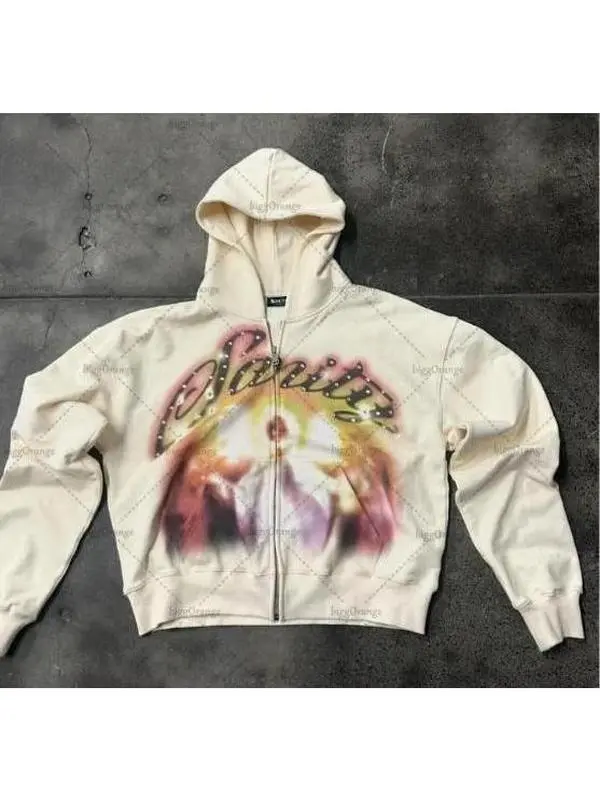 2026 Men's Street Hip Hop Star Print Black Zip Hoodie Y2K Harajuku Jacket Sweater Casual Pullover Graphic Streetwear Oversized Top, Winter Sweater, Men Cardigan, Men Sweater, Casual Knit and Men Crewneck