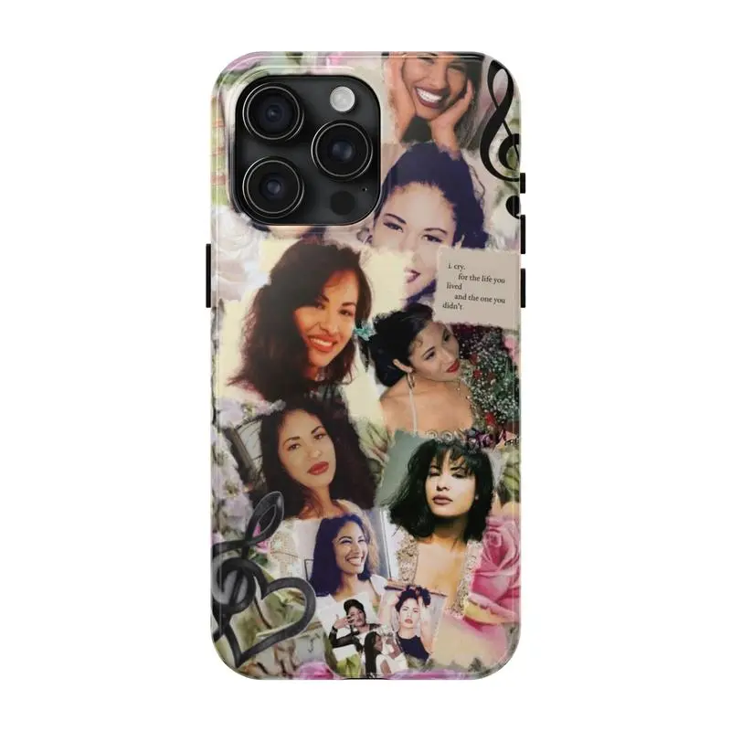 Selena Inspired Clear Shockproof Smartphone Casing, Trendy Aesthetic Cellphone Accessory for Girls, Tough Protective Cover Compatible with iPhone 11-16 Devices