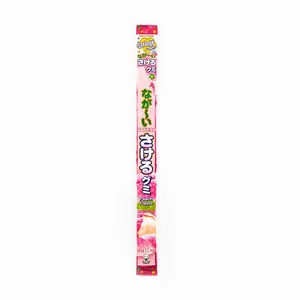 UHA Mikakuto Fruit Gummy Peach Flavor - Long Strip, Chewy, Japanese Snack, 32g