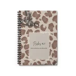 Psalm 46:5 Leopard Print with Duck Illustration Notebook