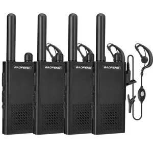BaoFeng T26 (4pack) walkie talkie Two-way Communication Portable Slim 1-3 km Range Type-C Charging Headset Included Adult and Child Gift Set (4 pack)