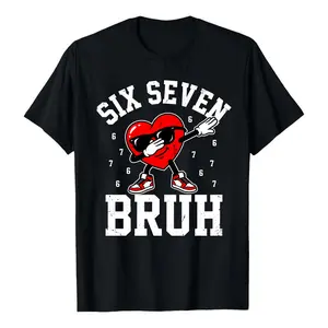 Unisex Six Seven Bruh 67 Valentines Day T-Shirt, 100% cotton 67th Birthday Tee, Funny 67 Birthday Shirt Graphic, Valentine Heart Gift