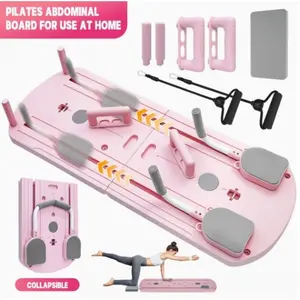 8-in-1 Multifunctional Fitness Board - ABS Material Pilates Slide Board, Foldable Portable Home Strength Training Equipment for Abdominal & Core Workouts