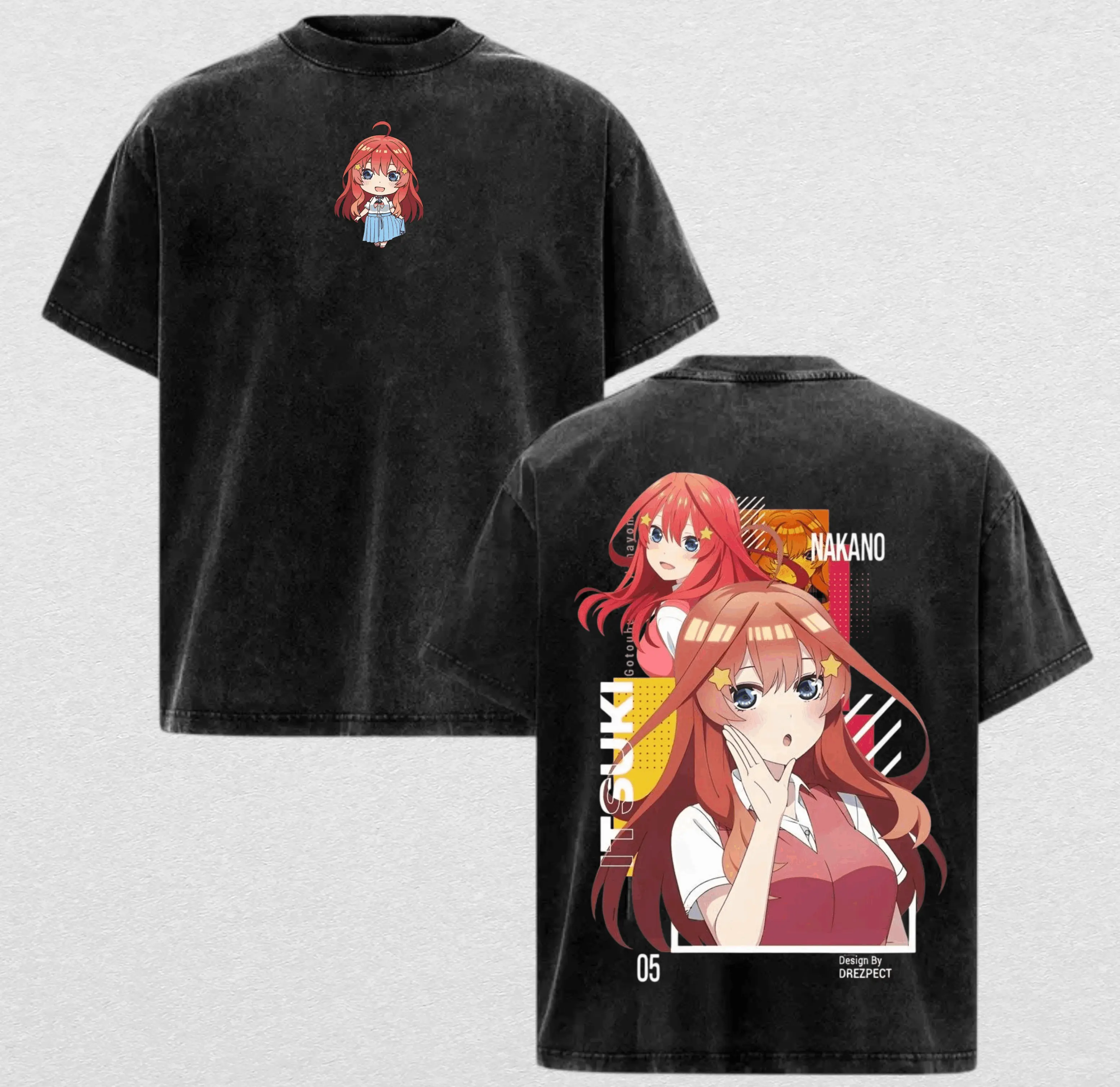 Itsuki Nakano | The Quintessential Quintuplets Washed Tee Streetwear Tee Hoodie “Guiding Flame — A Heart Who Seeks Truth In Love” — For Anime Fans, For Drops That Radiate Pure Conviction