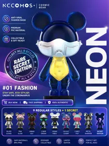 Cosmos bear Blind Box Toy – Designer Vinyl Figure Mystery Box, Cyberpunk Collectible Art Toy, Limited Edition Surprise Gift for Adults & Kids, Desk Decor Figure