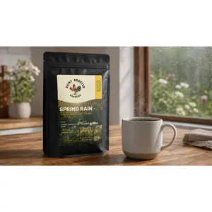 Spring Rain (Blonde blend) Artisan roasted coffee beans. We don't roast until you order to ensure we get the freshest coffee right to your doorstep