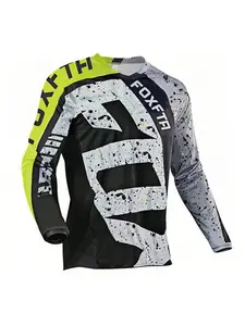 2026 Men's Long Sleeve T-Shirt for Outdoor Off-Road Sports MTB Mountain Biking DH Downhill Racing ATV Motorcycle Racing Fast-Drying Breathable Fitness Top Cycling Top
