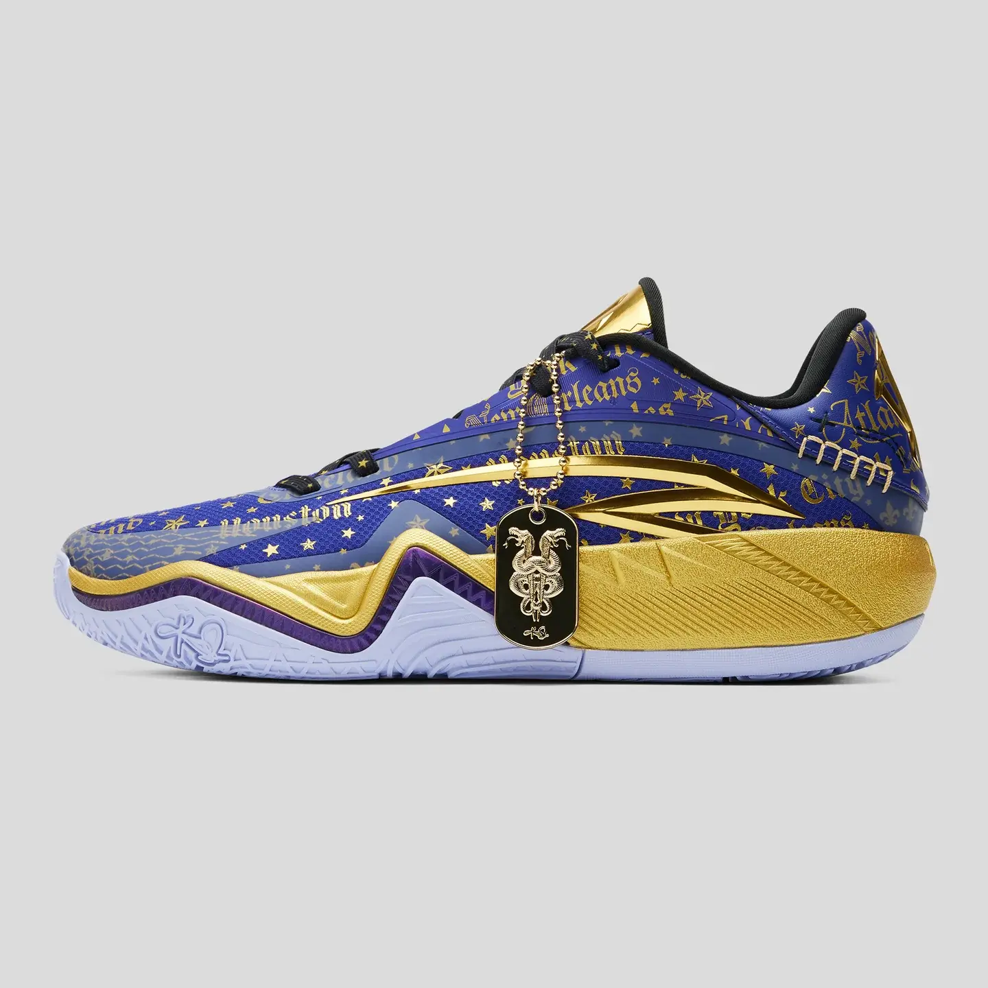 ANTA UNISEX KAI 3 "KAI Mentality" Basketball Shoes Purple Gold Anti-slip Rebound Sports Shoes