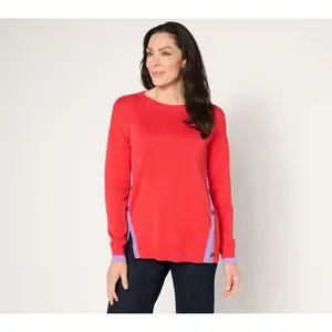 Belle by Kim Gravel Bright Side Horn Button Sweater