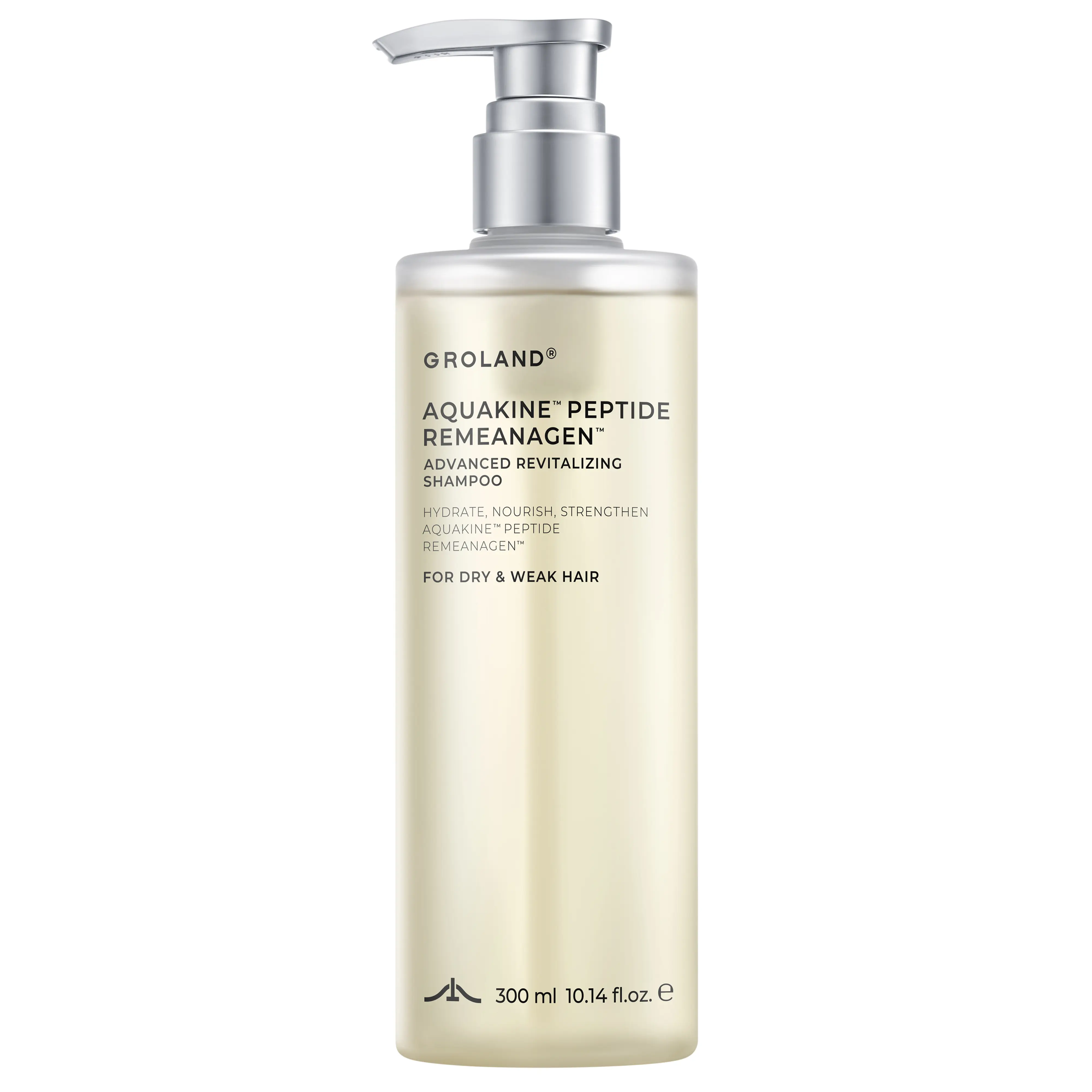 GROLAND Salicylic Acid Hydrating Liquid Shampoo - Haircare for Dry Hair, Dry Scalp, Dyed Hair Adults - Lightweight Formula with Hyaluronic Acid, Ceramide NP, Caffeine - Made in Korea, 36 Months