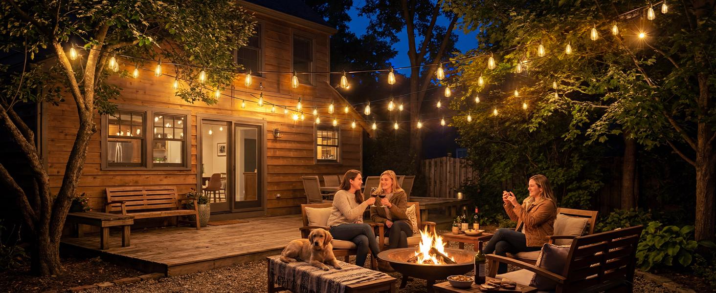 Brightown 52FT Solar String Lights Outdoor Waterproof, Patio Lights with Remote and 15+1 LED Shatterproof Bulbs, Dimmable & Timable, 3 Light Modes, Solar Lights Outdoor for Yard Garden Camping Party Brightown 52FT Solar String Lights Outdoor Waterproof, Patio Lights with Remote and 15+1 LED Shatterproof Bulbs, Dimmable & Timable, 3 Light Modes, Solar Lights Outdoor for Yard Garden Camping Party