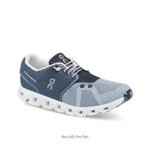 Lightweight Cushioned Running Shoes, Deep Blue and Light Gray Blue Colorway, CloudTec Cushioning Midsole