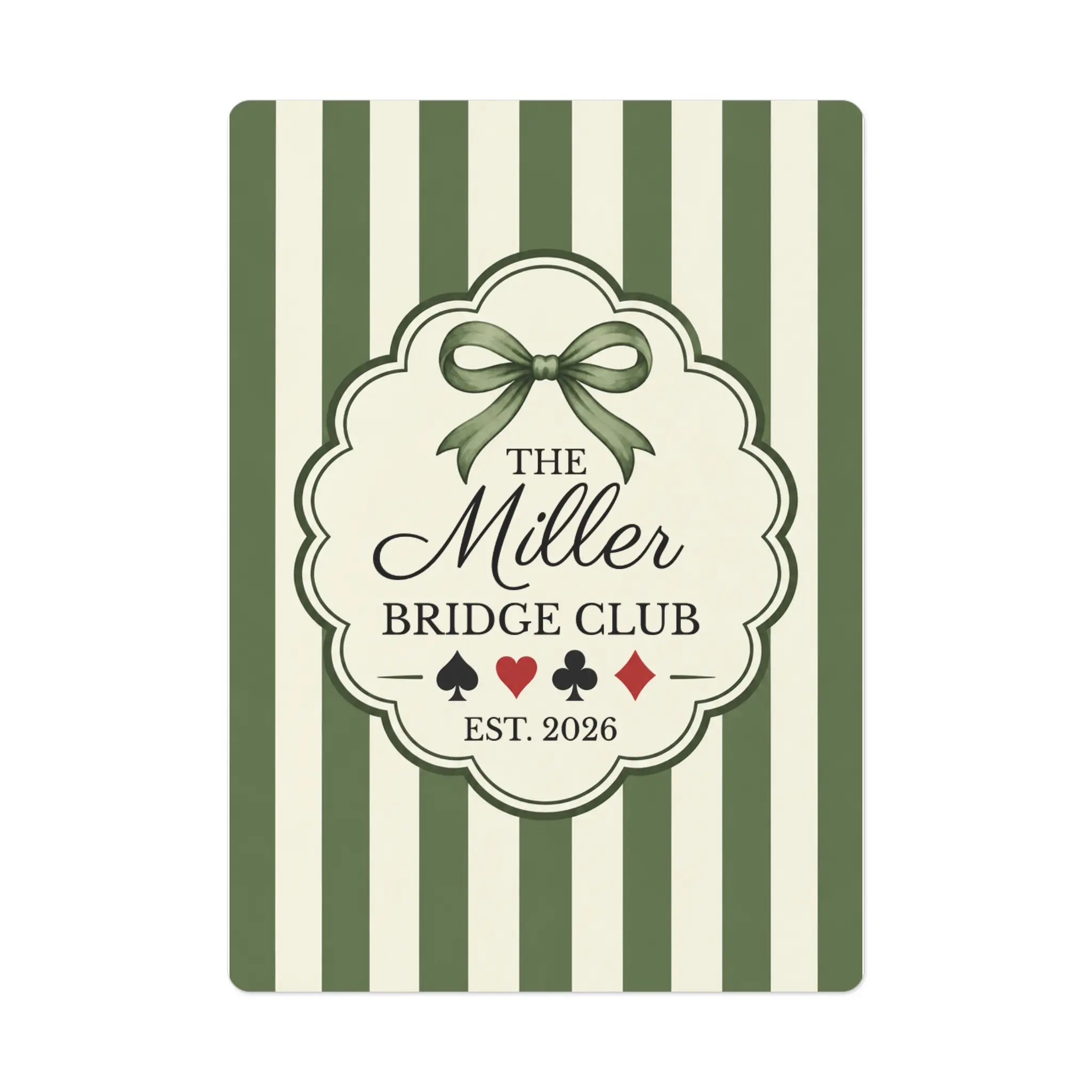 Personalized Bridge Playing Cards | Custom Playing Cards | Bridge Night Gift | Bridge Player Gift | Custom Card Deck
