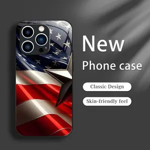 Patriotic American Flag Phone Case compatible with iPhone 17, 16, 15, 14, 13, 12, 11 and Samsung Galaxy S25, S24, S23, S22 — slim protective cover — 975