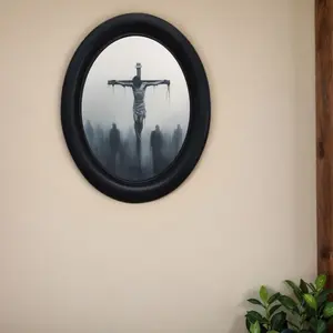 Vintage Style Jesus Crucifix Wall Decor, Religious Home Decor, Cross Decoration for Living Room & Study, Christmas Thanksgiving Gift