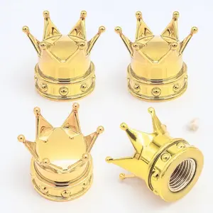 Crown Design Tire Valve Caps: Universal Fit for Bikes, Cars, Trucks. Durable, Eco-Friendly Material. Enhances Style & Safety. Ideal for Outdoor Riding, Urban Commutes & Festive Decor.
