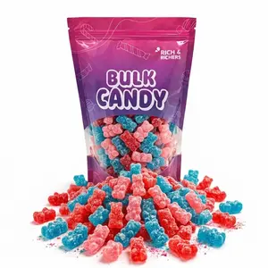 Sour Gummy Bear Mix 1.5 LB - Sour Watermelon, Sour Cherry, Blue Raspberry Bulk gummies - Viral Sour Trio Gummy Bears 1.5 LB Mega Bag - TikTok’s Favorite Sour Gummy Mix
