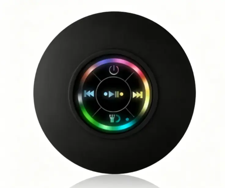 Bathroom Singing Essential! IPX6 Waterproof LED Speaker, Hands-Free Call & USB Rechargeable Shower KTV At Home! IPX6 Waterproof LED Light Speaker, Portable USB Charging & Hands-Free Phone Call