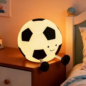 2026 World Cup Edition Silicone Soccer Night Light – Rechargeable Dimmable Touch Lamp with Timer, Soft Nursery Decor, Perfect Gift for Young Fans