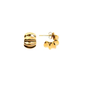 Crinkle Hoop Earrings - Waterproof