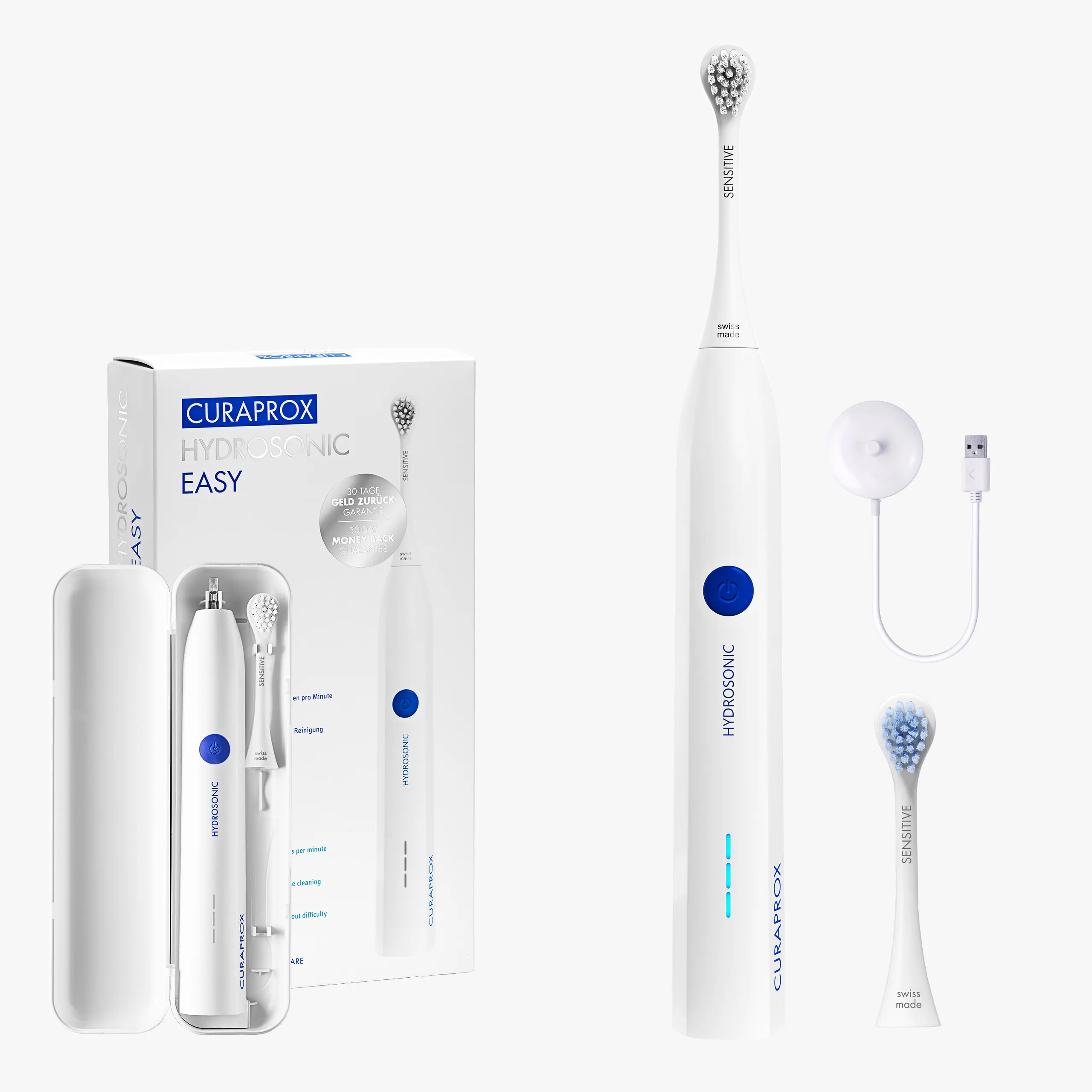 CURAPROX Hydrosonic easy, Electric Toothbrush with Sensitive Brush Head