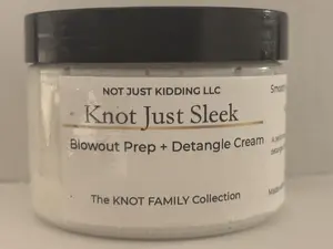 Knot Just Sleek Blowout Prep Detangle Cream for Textured Hair - Lightweight Control & Smooth Styling - The KNOT FAMILY Collection